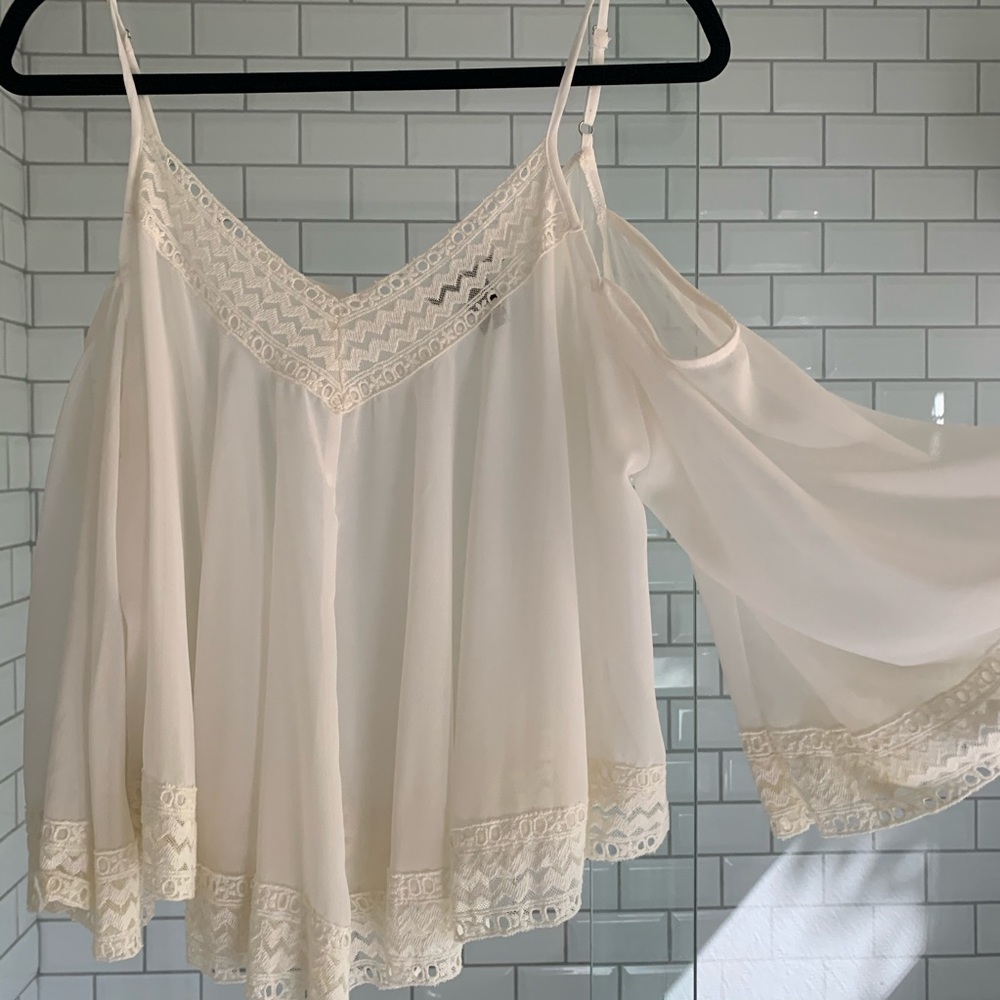 Breezy white off the shoulder top